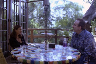 Interviewing Colin Hay in Topanga Canyon, Los Angeles (Photo by Henry Diltz)